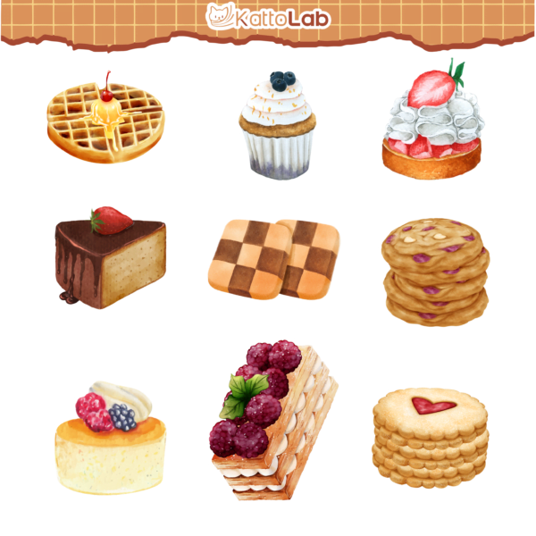 Sticker Sheet: Postres irresistibles