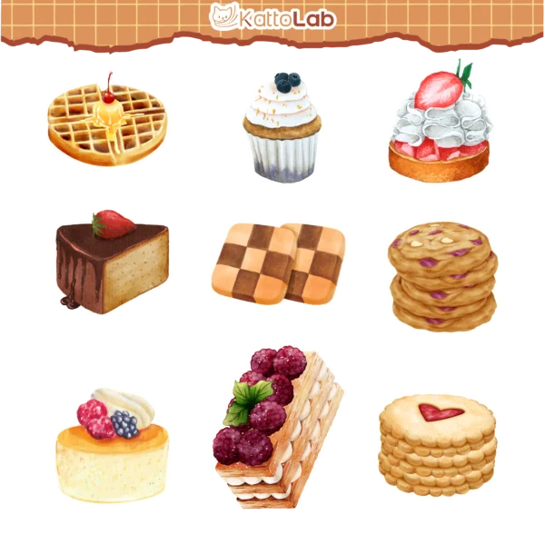 Sticker Sheet: Postres irresistibles